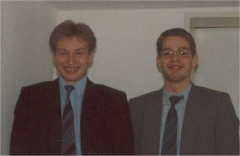 1989-Marco und ich im Sparkassenkeller